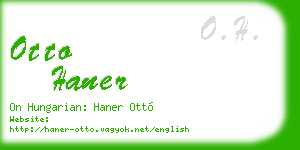 otto haner business card